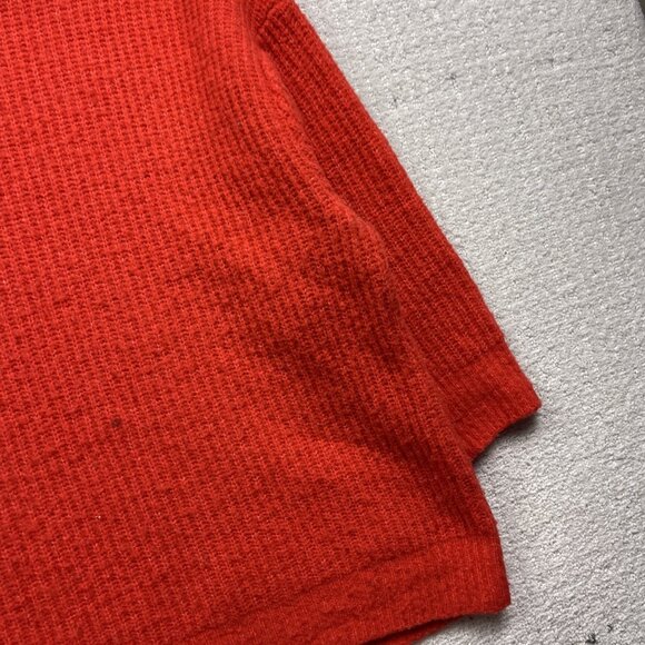 Womance Atelier Quebec Heavy Chunky Oversize Knit Cozy Shawl Neck Red Women Sz S - Picture 4 of 16